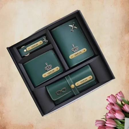 Leather 4 In 1 Corporate Wallet Gift Set