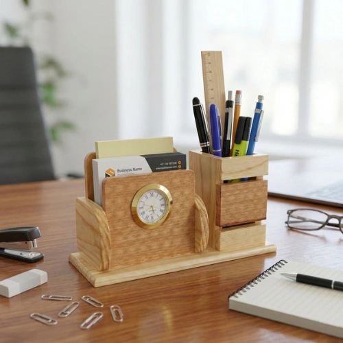 Custom Engraving Wooden Pen Stand
